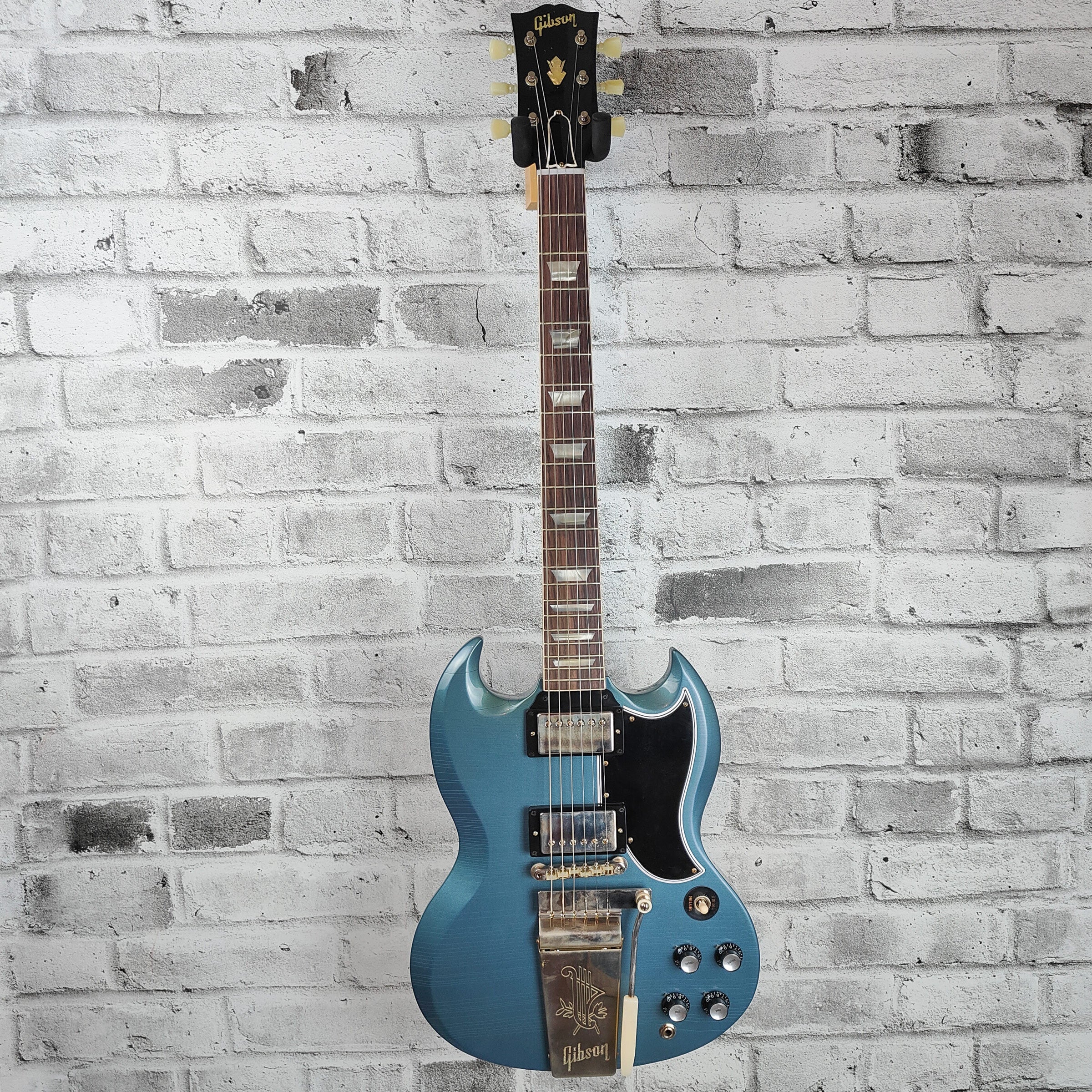 Gibson Custom Shop Murphy Labs 1964 SG Standard With Maestro Vibrola – Pelham Blue Ultra Light Aged
